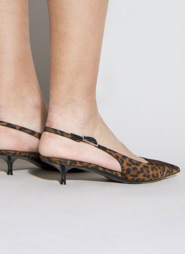 Cherish Slingback Pumps Saint Laurent Cherish Slingback Pumps Brown sla0255054