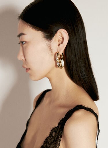 Cassandre Duo Link Earrings Saint Laurent Cassandre Duo Link Earrings Gold sla0255080