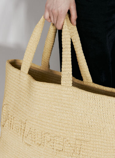 Raffia Tote Bag Saint Laurent Raffia Tote Bag Beige sla0255095