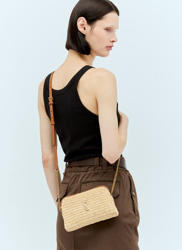 Gabby Zipped Pouch Saint Laurent Gabby Zipped Pouch Beige sla0255097