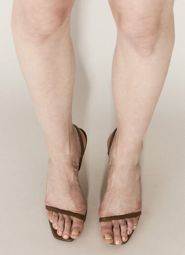 Opyum Slingback Sandals Saint Laurent Opyum Slingback Sandals Brown sla0256014