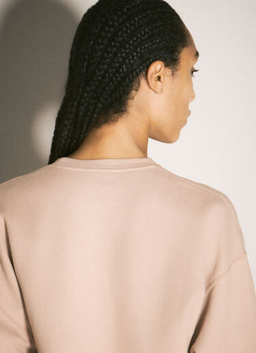 Saint Laurent Logo Embroidery Sweatshirt Beige sla0257025