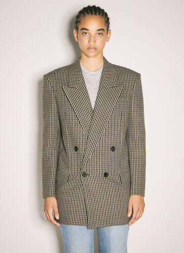 Saint Laurent Vichy 羊毛西装外套 米色 sla0257028