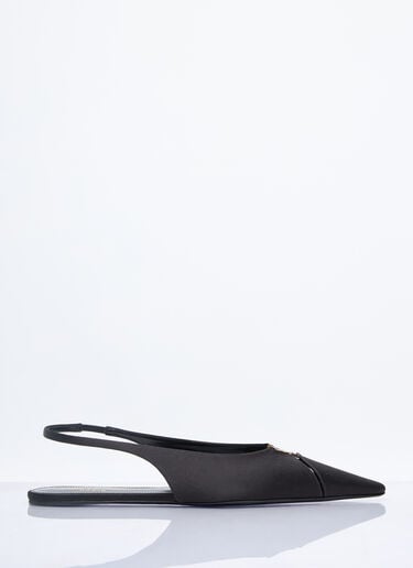 Babylone Slingback Flats Saint Laurent Babylone Slingback Flats Black sla0257035