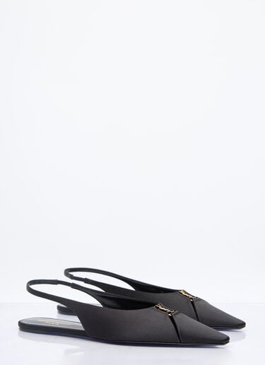 Babylone Slingback Flats Saint Laurent Babylone Slingback Flats Black sla0257035
