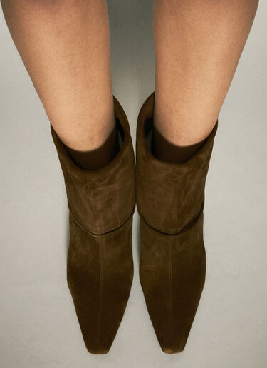 Ricky Suede Boots Saint Laurent Ricky Suede Boots Brown sla0257046