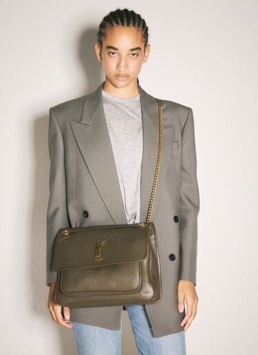 라지 니키 숄더백 Saint Laurent 라지 니키 숄더백 그린 sla0257129
