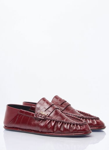Le Loafer Penny Slippers Saint Laurent Le Loafer Penny Slippers Burgundy sla0258005