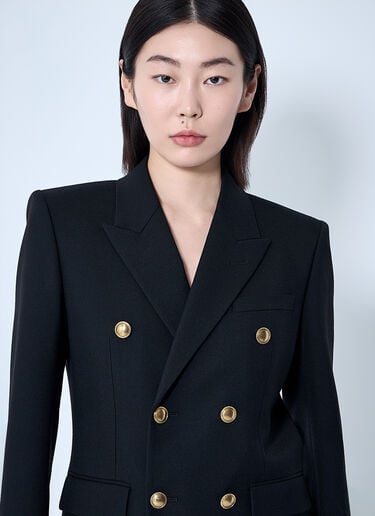 Wool Gabardine Blazer Saint Laurent Wool Gabardine Blazer Black sla0259019