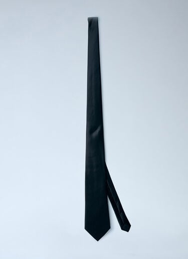 Silk Satin Tie Saint Laurent Silk Satin Tie Black sla0260021