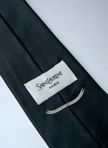 Silk Satin Tie Saint Laurent Silk Satin Tie Black sla0260021