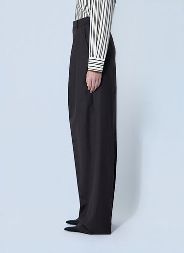 Wool Chiné Pants Saint Laurent Wool Chiné Pants Brown sla0260074