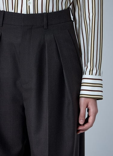 Wool Chiné Pants Saint Laurent Wool Chiné Pants Brown sla0260074