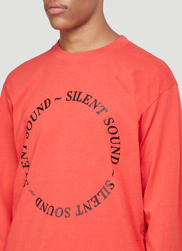 Logo Print Long T-Shirt Silent Sound Logo Print Long T-Shirt Red sls0338005