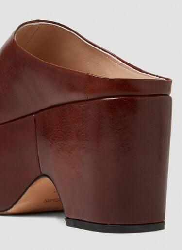 Sportmax 만시아 플랫폼 클로그 브라운 spx0249009