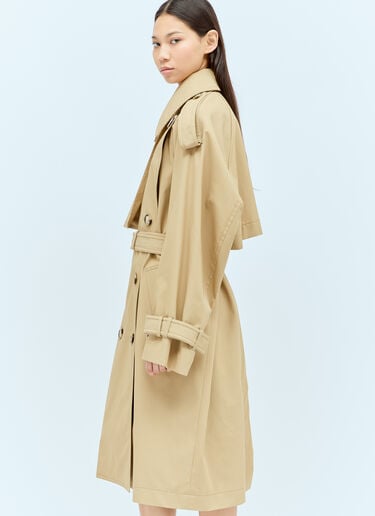 Sportmax 면 개버딘 트렌치 코트 베이지 spx0255010