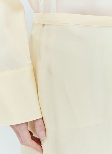 더블 레이어 미디 스커트 Sportmax 더블 레이어 미디 스커트 화이트 spx0256002