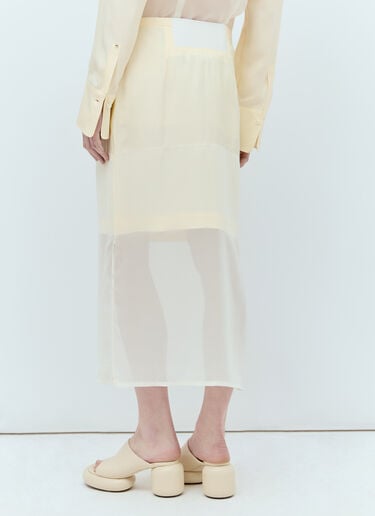 더블 레이어 미디 스커트 Sportmax 더블 레이어 미디 스커트 화이트 spx0256002