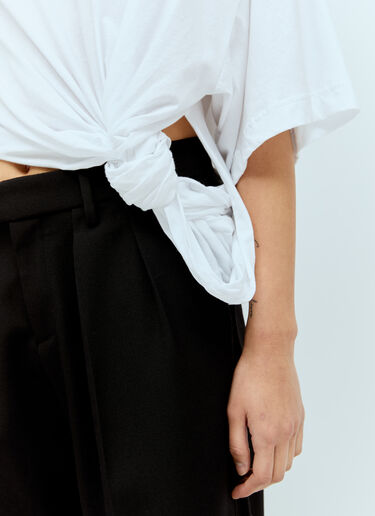 Sportmax 트위스트 티셔츠 화이트 spx0256003