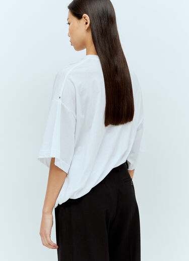 Sportmax 트위스트 티셔츠 화이트 spx0256003
