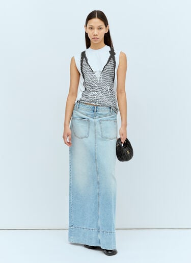Backwards Denim Skirt Sportmax Backwards Denim Skirt Blue spx0256004