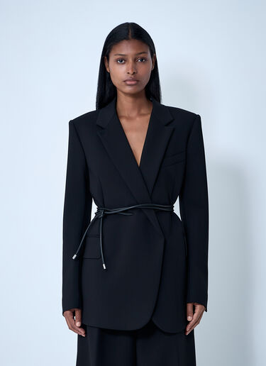 Belted Single-Breasted Blazer Sportmax Belted Single-Breasted Blazer Black spx0261001