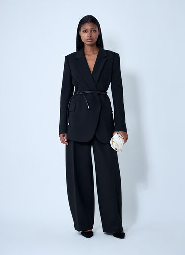 Sportmax Belted Single-Breasted Blazer Black spx0261001