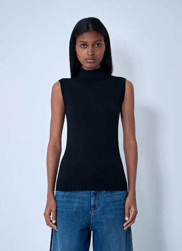 Sportmax Wool Turtleneck Top Black spx0261010