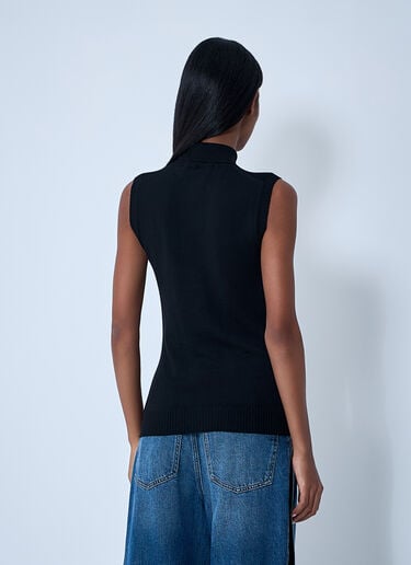 Sportmax Wool Turtleneck Top Black spx0261010