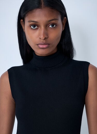 Sportmax Wool Turtleneck Top Black spx0261010