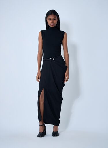 Sportmax Draping Asymmetric Skirt Black spx0261011