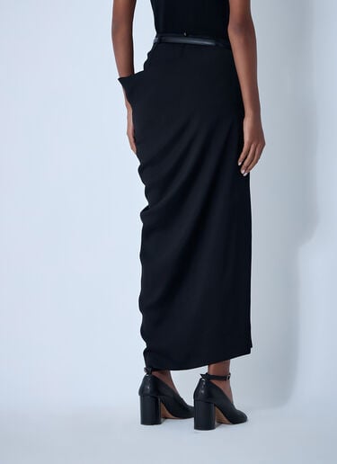 Sportmax Draping Asymmetric Skirt Black spx0261011