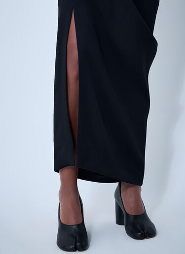 Sportmax Draping Asymmetric Skirt Black spx0261011