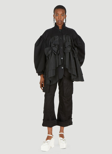 Simone Rocha 개더 시그니처 슬리브 재킷 블랙 sra0250001