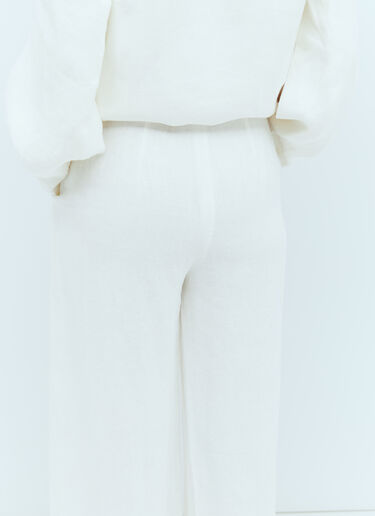Linen Wide Leg Pants St. Agni Linen Wide Leg Pants Cream sta0255002