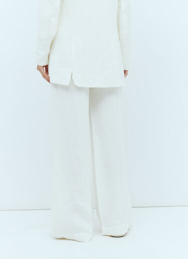 Linen Wide Leg Pants St. Agni Linen Wide Leg Pants Cream sta0255002