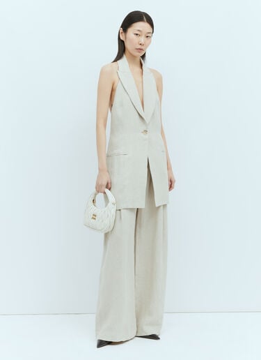 Linen Helm Vest St. Agni Linen Helm Vest Beige sta0255008