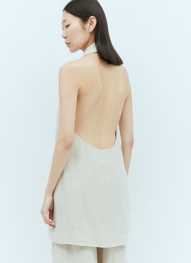 Linen Helm Vest St. Agni Linen Helm Vest Beige sta0255008