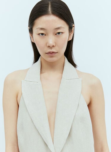 Linen Helm Vest St. Agni Linen Helm Vest Beige sta0255008
