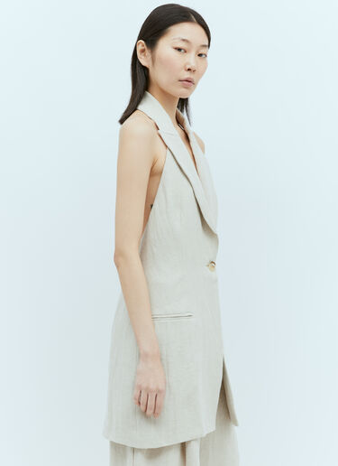 Linen Helm Vest St. Agni Linen Helm Vest Beige sta0255008