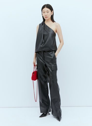 원 숄더 스카프 탑 Stella McCartney 원 숄더 스카프 탑 블랙 stm0254002