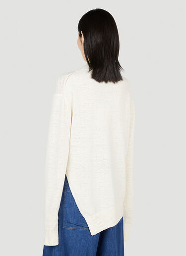 Asymmetric Sweater Studio Nicholson Asymmetric Sweater White stn0252003