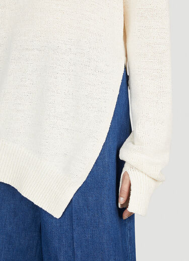 Asymmetric Sweater Studio Nicholson Asymmetric Sweater White stn0252003