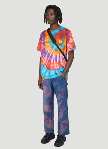 X Carhartt Tie-Dyed T-Shirt Stain Shade X Carhartt Tie-Dyed T-Shirt Blue stn0342018