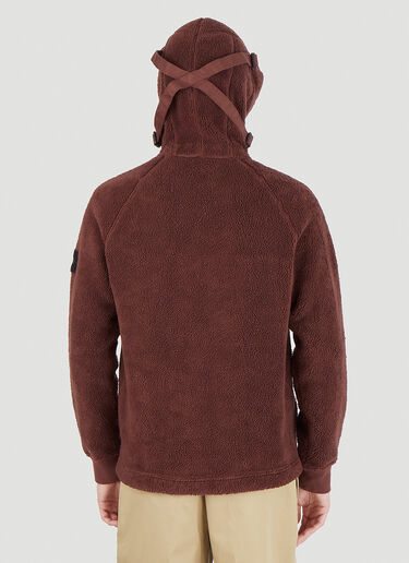Stone Island 후드 플리스 재킷 브라운 sto0145063