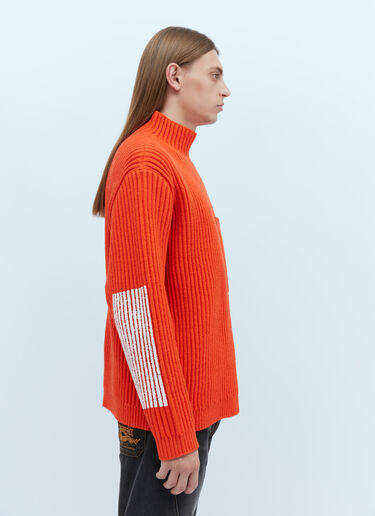 Patch Pocket Wool Sweater Stone Island Patch Pocket Wool Sweater Orange sto0154015