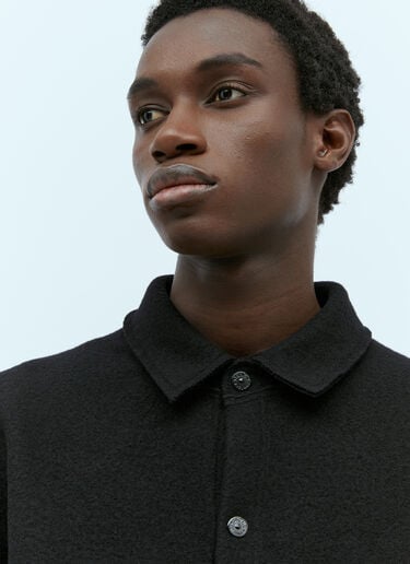 Wool Knit Overshirt Stone Island Wool Knit Overshirt Black sto0154057
