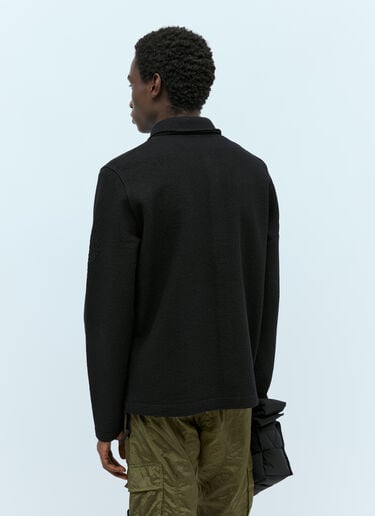 Wool Knit Overshirt Stone Island Wool Knit Overshirt Black sto0154057