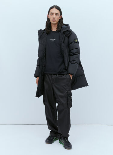 Stone Island 徽标印花 T 恤 黑色 sto0154072