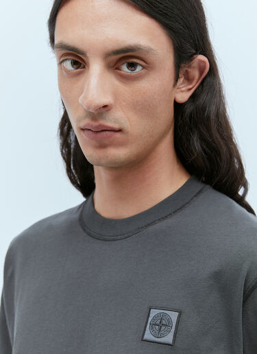 Stone Island 徽标贴饰 T 恤 黑色 sto0154075